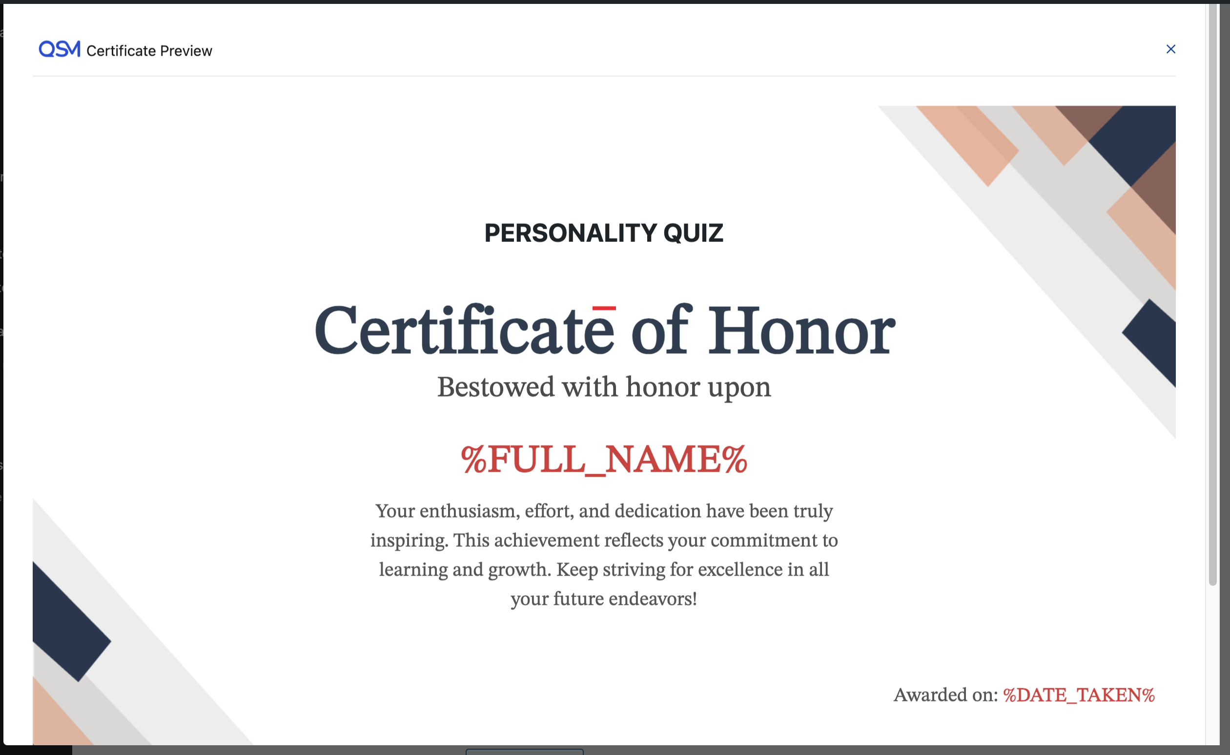 certificate preview